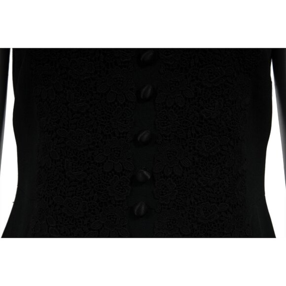 Dolce & Gabbana Embroidered  Floral Lace Pencil Dress Medium IT 38 Button Front - Picture 7 of 13